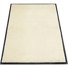 Schmutzfangmatte miltex Eazycare Style, eckig, antistatisch, UV-beständig, waschbar, High-Twist-Nylon & Niltrilgummi, 800 x 1200 mm, perlweiß