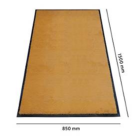 Schmutzfangmatte miltex Eazycare Style, eckig, antistatisch, UV-beständig, waschbar, High-Twist-Nylon & Niltrilgummi, 850 x 1500 mm, braunbeige