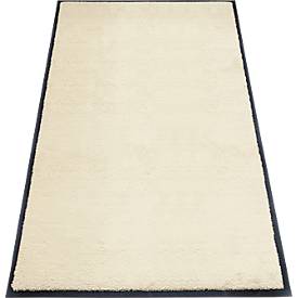 Schmutzfangmatte miltex Eazycare Style, eckig, antistatisch, UV-beständig, waschbar, High-Twist-Nylon & Niltrilgummi, 850 x 1500 mm, perlweiß