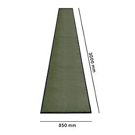 Schmutzfangmatte miltex Eazycare Style, eckig, antistatisch, UV-beständig, waschbar, High-Twist-Nylon & Niltrilgummi, 850 x 3000 mm, chromoxidgrün
