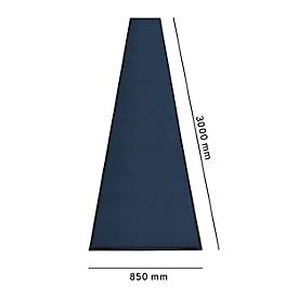 Schmutzfangmatte miltex Eazycare Style, eckig, antistatisch, UV-beständig, waschbar, High-Twist-Nylon & Niltrilgummi, 850 x 3000 mm, stahlblau