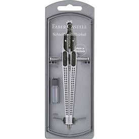 Schnellverstell-Zirkel Faber-Castell GRIP, mit rutschfester Nadel-/Minenklemmung
