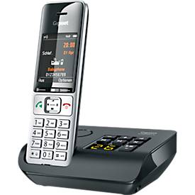 Schnurlostelefon Gigaset Comfort 500A, Anrufbeantworter, Freisprechfunktion, hörgerätekompatibel, schwarz