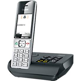 Schnurlostelefon Gigaset Comfort 500A, Anrufbeantworter, Freisprechfunktion, hörgerätekompatibel, schwarz