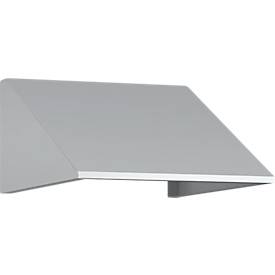 Schrägdachaufsatz für C+P Schließfachschrank Resisto, Neigung von 26°, B 396 x T 540 x H 230 mm, Stahl, lichtgrau RAL 7035