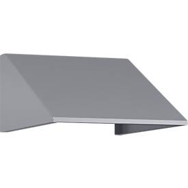 Schrägdachaufsatz für C+P Schließfachschrank Resisto, Neigung von 26°, B 396 x T 540 x H 230 mm, Stahl, weißaluminium RAL 9006
