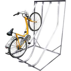 Schräghochparker WSM, 1-seitig, für Reifen bis B 60 mm, B 1400 x T 1467 x H 2010 mm, Stahl verzinkt, 4 Einhängeplätze