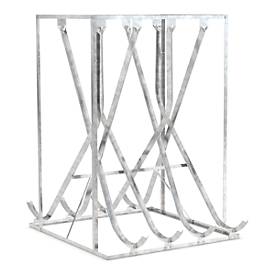 Schräghochparker WSM, 2-seitig, für Reifen bis B 60 mm B 1400 x T 1875 x H 2010 mm, Stahl verzinkt, 8 Einhängeplätze