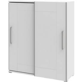 Schrank TEQSTYLE, 3 OH, B 1600 mm, 2-türig mit Rahmenfront, 3 Fächer in OH, 1 Fach in CD-Höhe