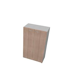 Schrank X-TIME WORK, 3 OH, Holztüren, 860 x 430 x 1310 mm, Ulme