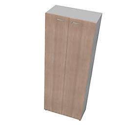 Schrank X-TIME-WORK, 5 OH, Holztüren, 860 x 430 x 2140 mm, Ulme