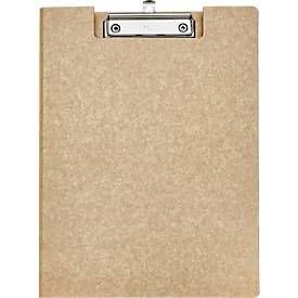 Schreibmappe Maul MAULbalance, A4, Klemmweite 8 mm, individualisierbar, aufhängbar, L 323 x B 234 x H 16 mm, Karton, recycelbar, braun