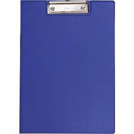 Schreibmappe Maul MAULpoly, A4, Innentasche, Stifteschlaufe, Klemmweite 8 mm, aufhängbar, L 320 x B 228 x H 13 mm, Karton/Polypropylen, recycelbar, blau