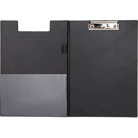 Schreibmappe Maul MAULpoly, A4, Innentasche, Stifteschlaufe, Klemmweite 8 mm, aufhängbar, L 320 x B 228 x H 13 mm, Karton/Polypropylen, recycelbar, schwarz