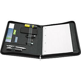Schreibmappe WEDO College, DIN A4, Polyester, f. Standard- & Collegeblöcke, mit Reißverschluss