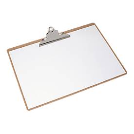 Schreibplatte MAULclassic, A3 Hochformat, Nostalgieklemmer, Hartfaserholz, braun