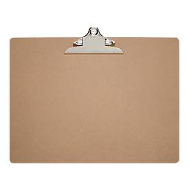 Schreibplatte MAULclassic, A3 Hochformat, Nostalgieklemmer, Hartfaserholz, braun