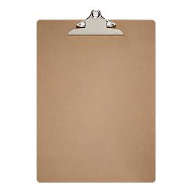 Schreibplatte MAULclassic, A3 Querformat, Nostalgieklemmer, Hartfaserholz, braun