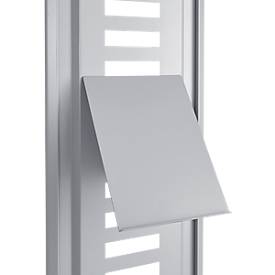 Image of Schreibplatte/Prospekthalter für modulare Hygienestation Basic, B 220 x T 180 x H 300 mm, Stahl, weißalum. RAL 9006