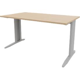 Schreibtisch ARLON-OFFICE, B 1400 x T 800 x H 730 mm, Eiche-Dekor