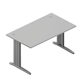 Schreibtisch ARLON-OFFICE, B 1400 x T 800 x H 730 mm, lichtgrau
