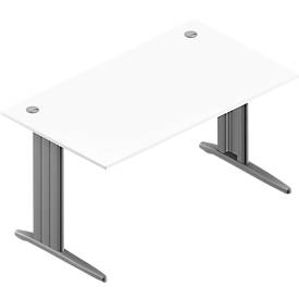 Schreibtisch ARLON-OFFICE, B 1400 x T 800 x H 730 mm, weiß