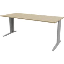 Schreibtisch ARLON-OFFICE, B 1800 x T 800 x H 730 mm, Eiche-Dekor