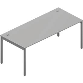 Schreibtisch ARLON-OFFICE, B 1800 x T 800 x H 730 mm, lichtgrau