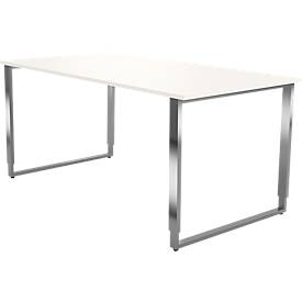 Schreibtisch AXXETO, Kufengestell, Rechteck, höhenverstellbar, B 1600/1800 x T 800 x H 680 - 820 mm