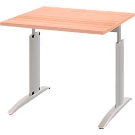 Schreibtisch BARI, Rechteck, Form A, C-Fuß, B 800/1200/1600 x T 800 mm