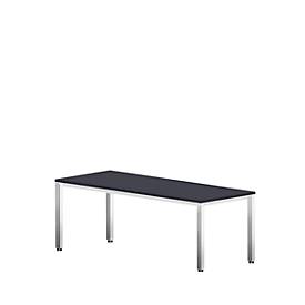 Schreibtisch BEXXSTAR, Quadratrohrfuß, Rechteck, B 2000 x T 1000 x H 740 mm, schwarz
