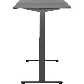 Schreibtisch, elektrisch höhenverstellbar, Rechteck, T-Fuß, B 1200 x T 800 x H 720-1200 mm, graphit/schwarz