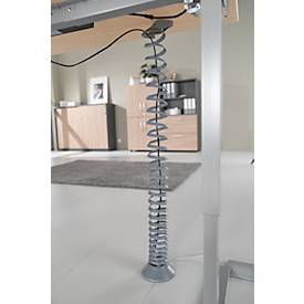 Schreibtisch, elektrisch höhenverstellbar, Rechteck, T-Fuß, B 1600 mm, Ahorn/weißalu + Schublade & Kabelspirale