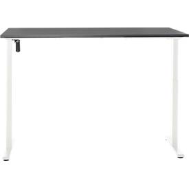 Schreibtisch, elektrisch höhenverstellbar, Rechteck, T-Fuß, B 1600 x T 800 x H 720-1200 mm, graphit/weiß