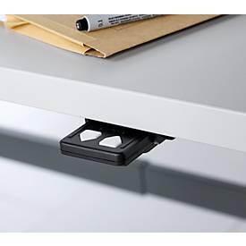 Schreibtisch Komfort, 2-stufig elektrisch höhenverstellbar, B 1200/1600/1800 mm