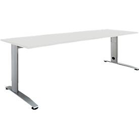 Schreibtisch LOGIN, höhenverstellbar, C- Fuß, Rechteck, wahlweise Breite 1200, 1600 oder 1800 mm