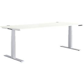Schreibtisch MODENA FLEX, elektr. höhenverstellbar, T-Fuß, B 1200 - 1800 mm, T 800 mm