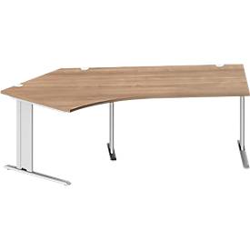 Schreibtisch PLANOVA BASIC, 135 Grad, C-Fuß, versch. Ausführungen