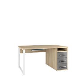 Schreibtisch Player, mit Schubladen, Kabeldurchlass & Kabelablage, Breite 1500 mm