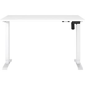 Schreibtisch Profi 2.0, elektrisch höhenverstellbar, B 1200 x T 800 x H 710 - 1190 mm, weiß/weiß