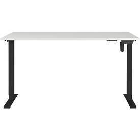 Schreibtisch Profi 2.0, elektrisch höhenverstellbar, B 1400 x T 800 x H 710 - 1190 mm, lichtgrau/schwarz