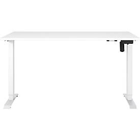 Schreibtisch Profi 2.0, elektrisch höhenverstellbar, B 1400 x T 800 x H 710 - 1190 mm, weiß/weiß