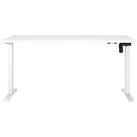 Schreibtisch Profi 2.0, elektrisch höhenverstellbar, B 1600 x T 800 x H 710 - 1190 mm, weiß/weiß