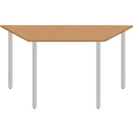 Schreibtisch PROPLANA, 4-Fuß, Trapez, 1600/800 x 720 mm