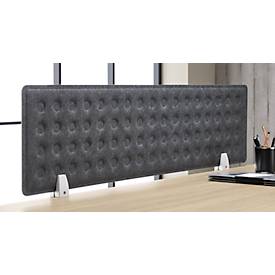 Schreibtisch, Rechteck, elektrisch höhenverstellbar, T-Fuß, B 1600 x T 800 x H 620-1280 mm, inkl. Memory Master + Tischtrennwand, Eiche-Dekor/silber