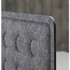 Schreibtisch, Rechteck, elektrisch höhenverstellbar, T-Fuß, B 1600 x T 800 x H 620-1280 mm, inkl. Memory Master + Tischtrennwand, graphit/silber