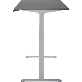 Schreibtisch, Rechteck, elektrisch höhenverstellbar, T-Fuß, B 1800 x T 800 x H 620-1280 mm, inkl. Memory Master, graphit/silber