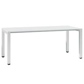 Schreibtisch SOLUS PLAY, 4-Fuß, höhenverstellbar, B 1800 x T 800 x H 720 - 820 mm, weiß