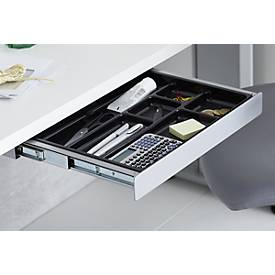 Schreibtisch Start Up, T-Fuß-Gestell, B 1600 x T 800 x H 735 mm, weiß + Schublade