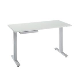 Schreibtisch Start Up, T-Fuß-Gestell, B 1600 x T 800 x H 735 mm, weiß + Schublade